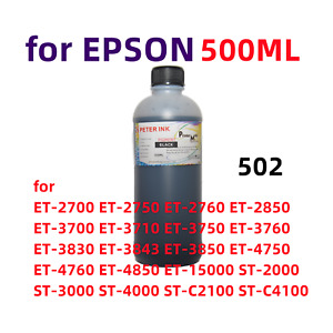 500 ml Premium Pigmento Tinta Negra Recarga para Impresora EcoTank ET Supertank ST