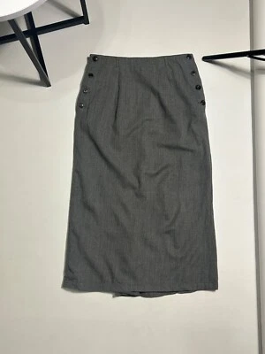 Falda Yohji Yamamoto Gris 100% Lana Laine Talla M Foto 1 de 4