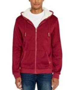 Buffalo David Bitton Men's Sweaters Medium Full Zip Hooded Red M - Picture 1 of 1