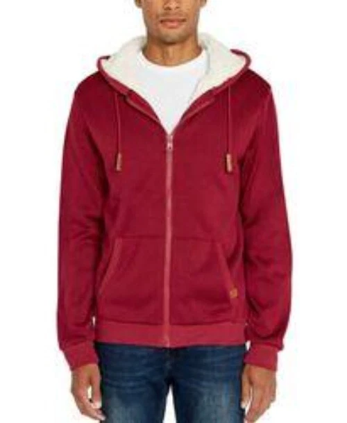 Buffalo David Bitton Men's Sweaters Medium Full Zip Hooded Red M - Image 1 of 1