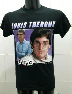 NEW Printed Louis Theroux Picture Black T-Shirt - S - Picture 1 of 3