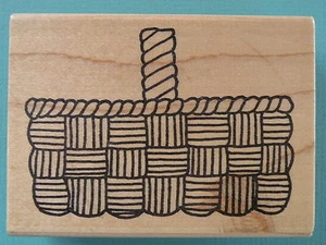 Empty Woven Basket, Large AZADI EARLES Rubber Stamp - Picture 1 of 2