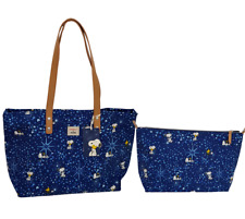 Cath Kidston Snoopy Bag Peanuts Large Blue Handbag Brampton Shoulder Tote Stars