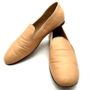 Zapatos planos sin cordones Stuart Weitzman Myguy de cuero nude suave para mujer talla 7M EE. UU. - Imagen 1 de 10