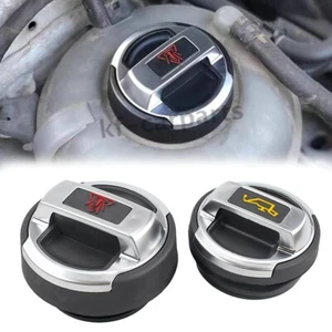Coolant & Oil Filler Expansion Tank Cap Lid Replacement Set For VW Skoda Audi R8 - Picture 1 of 10