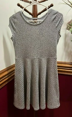 * Vestido de lugar para niños niña suéter gris talla 16 hasta la rodilla manga elástica Foto 1 de 4