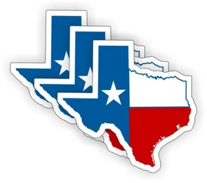 3 - Texas Flags Hard Hat Stickers - Decals Toolbox Labels Welding Helmet Flag - Picture 1 of 1