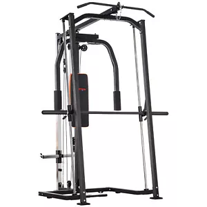 SPORTNOW Multi-Gym Smith Machine Power Cage for Home Gym Weight Lifting - Picture 1 of 11