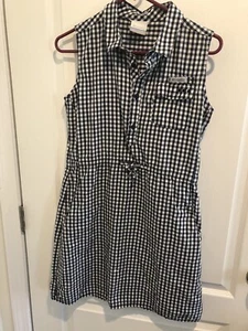 Columbia PFG Sleeveless Navy/White Check Dress W/Pockets Girls Size XL - Picture 1 of 8