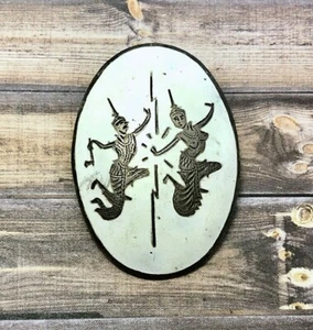 1950s White Enamel Sterling Brooch - Picture 1 of 5