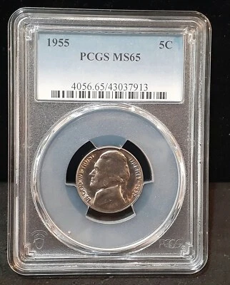 1955 JEFFERSON NICKEL - PCGS MS65 - 7913 - Image 1 of 2