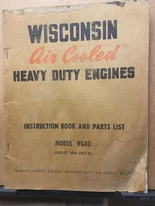 Vintage Wisconsion Motor Bedienungsanleitung Teileliste Besitzer Modelle sehr guter Zustand - Bild 1 von 4