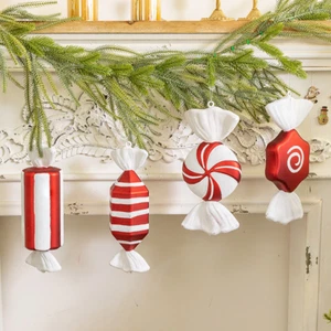 Christmas Ball Decoration Red Candy Cane Christmas Tree Pendant Home Decoration - Picture 1 of 12