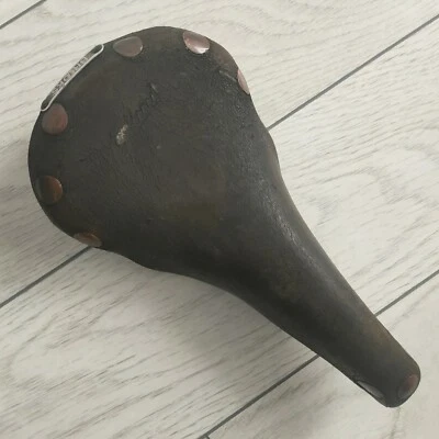 Винтажное Велосипедное Седло Brooks Профессиональное Большая Заклепка 1980-е Велосипедное Сиденье - Изображение 1 из 4