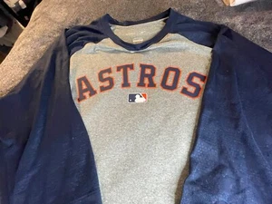 Nike Houston Astros Authentic On Field Dri-Fit 3/4 Sleeve Shirt XXL - Picture 1 of 8