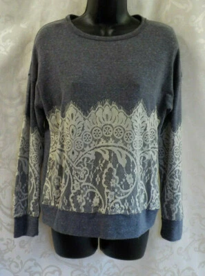 Suéter Jolt Junior Talla S Nuevo con Etiquetas Gris Encaje Adorno Mangas Largas Cuello Redondo Mezcla Foto 1 de 4