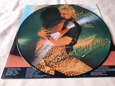 Rod Stewart BLONDES HAVE MORE FUN LP Picture Disc ORIGINAL  - Image 1 of 3