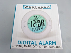 Westclox Digitaler Wecker Batterie oder elektrisch beleuchtetes LCD-Display NEU - Bild 1 von 3