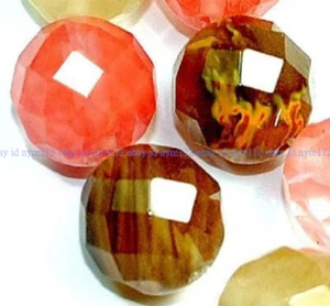 10mm Faceted Multicolor Watermelon Tourmaline Gemstone Loose Beads 15" Strand - Picture 1 of 12