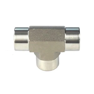 3 Way Stainless Steel Pipe Tee Fitting Female NPT - Picture 1 of 4