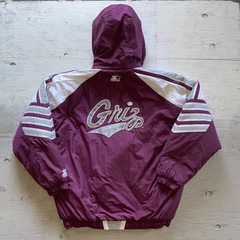Vintage 90s NCAA Montana Grizzlies Full Zip Starter Jacket XL RARE! Cover