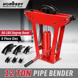 HORUSDY 12 Ton Hydraulic Pipe Bender Manual Copper Tubing Bender Tool 6 Dies - Picture 1 of 9