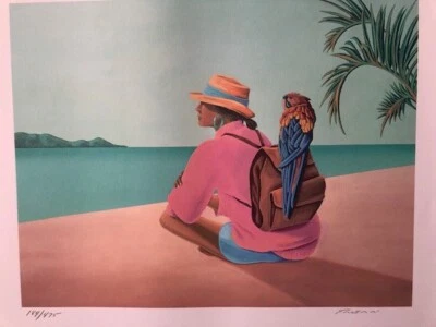 Beach Scene Art:  "Beach Buddies PR" by Artist Wayne Fagan - Image 1 of 4