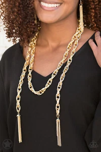 Collar Paparazzi Blockbuster - BUFANDA PARA ATENCIÓN - Dorado (más versátil) - Imagen 1 de 11
