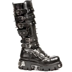 NUEVAS Botas Punk Rock Unisex Estilo M.796 S1 Negro Reactor - Imagen 1 de 7