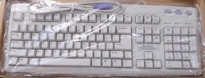 *RARE*VINTAGE BTC MODEL 5123W WINDOWS PS2 KEYBOARD FCC ID: E5XKBP104M10 RM0-KBRK - Image 1 of 4