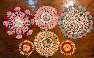 Lote De Colección 100+ Corredores de Mesa Muñecos de Tela Tejida Crochet Hechos a Mano Más - Imagen 1 de 21