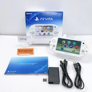 Ricondizionato Ottimo+++ PS Vita PCH-2000 Bianco con scheda di memoria 8GB Testato - Foto 1 di 22