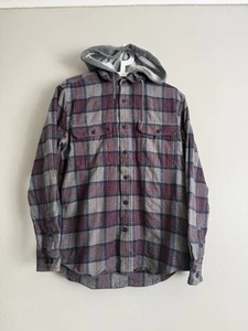 Men’s LE31 Par Simons Grey, Blue And Red Hooded Shacket - Picture 1 of 3