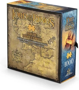 The Noble Collection Herr der Ringe Karte von Mittelerde 1000 Stück versiegelt Neu - Bild 1 von 3