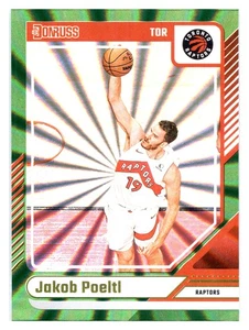 Donruss #130 Holo láser verde 2024 Jakob Poeltl Toronto Raptors - Imagen 1 de 2