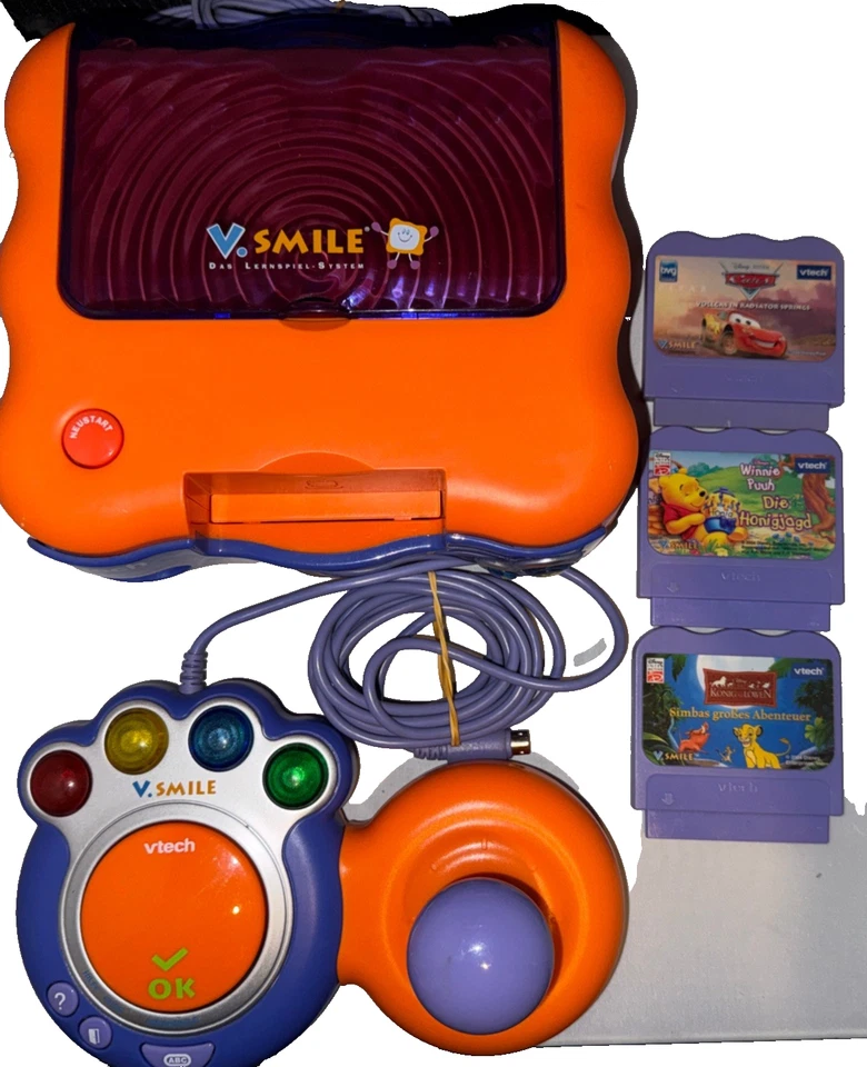 Vtech V.Smile Lernkonsole V Tech Konsole mit Spielen und Controller SEHR GUT PAL - Bild 1 von 4