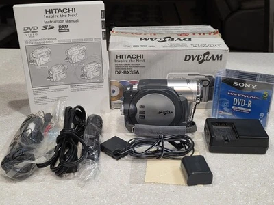 Hitachi DZ-BX35A DVD Camcorder w/ Sealed 5 Pack DVD R - Image 1 of 4