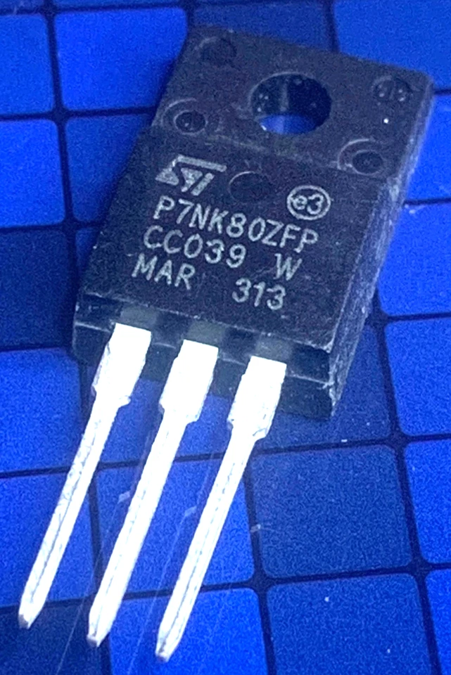 ST MICROELECTRONICS STP7NK80ZFP P7NK80ZFP ST Transistor unipolare N-MOSFET 800V 5,2A