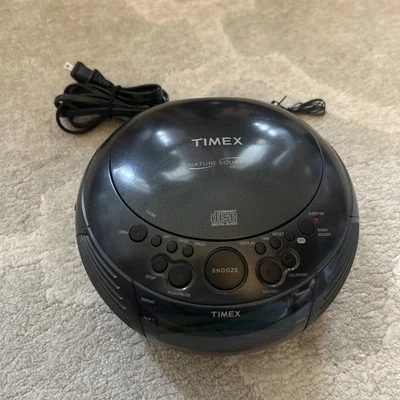 Timex Dual Alarm CD Clock Radio Nature Sounds Tested And Works - Image 1 of 4