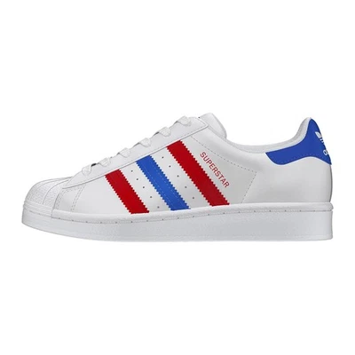 Adidas Superstar J para niños grandes FTWWHT/AZUL/ESCARLATA (FW5851) - 6 Foto 1 de 4