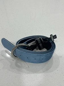Steve Madden Cinturón Reversible Cuero Negro/Verdelado Gamuza Suave Nuevo Talla Grande - Imagen 1 de 7