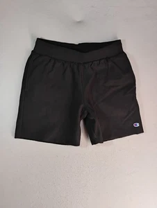 Champion Reverse Weave Mens Shorts Large Black Cut Off Drawstring Slash Pockets - Picture 1 of 10