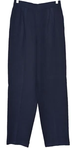ST. JOHN Basic Navy Santana Knit High Rise Pleated Pockets Pants Size 4 - Picture 1 of 6