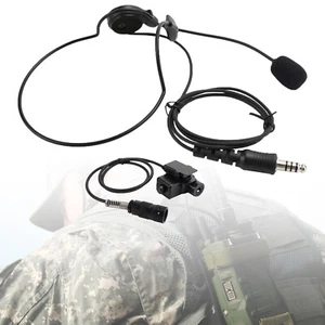 For AN/PRC148 PRC152 U329 6-Pin U94 PTT 7.1-C7 Rear Mount Plug Tactical Headset - Zdjęcie 1 z 14