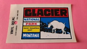 Calcomanía calcomanía de recuerdo de cabra de las Montañas Rocosas del Parque Nacional Glaciar Montana de colección - Imagen 1 de 1