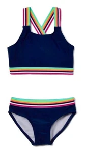 Kanu Surf Girls' UPF 50+ Beach Sport Athletic Bikini Swimsuit Size 10 (50-70lbs) - Picture 1 of 2