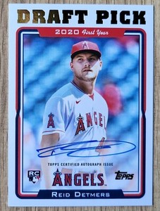2022 Topps Archives Reid Detmers 2005 Draft Picks Rookie Auto RC #05DP-RD Angels