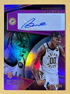 2022-23 PANINI RECON ROOKIE PURPLE AUTO BENNEDICT MATHURIN #23/25 INDIANA PACERS - Picture 1 of 2