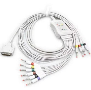 Compatible 10-Lead EKG cable leadwires banana 4.0mm for Welch Allyn EKG machine - Picture 1 of 1