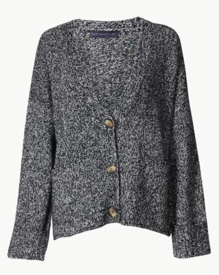 Brand New Ladies Periwinkle Textured Cardigan Size Small / M*S - Image 1 of 4